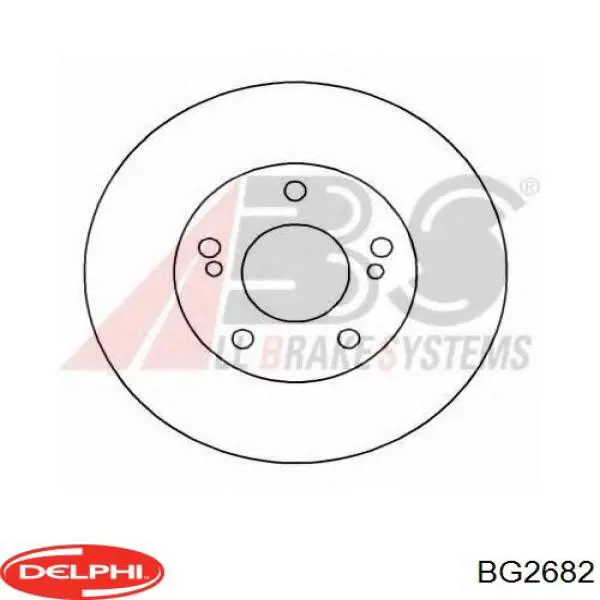 BG2682 Delphi диск тормозной передний