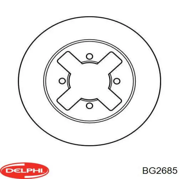 Передние тормозные диски BG2685 Delphi