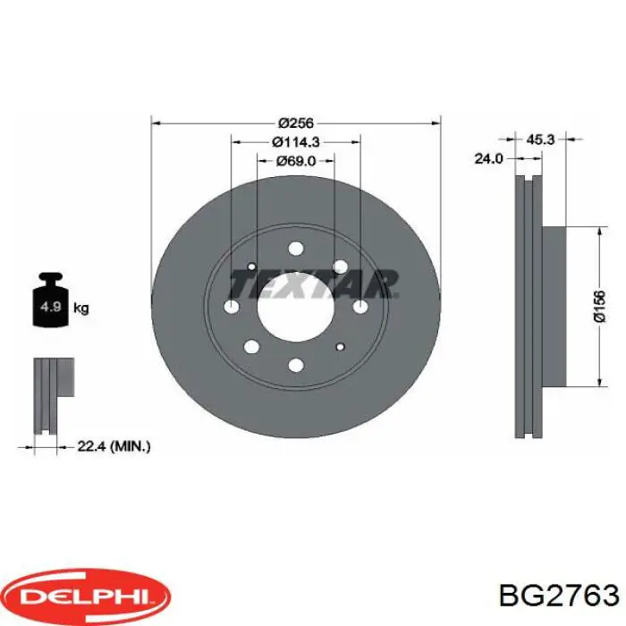 Купить BG2763 Delphi Ротор тормозной