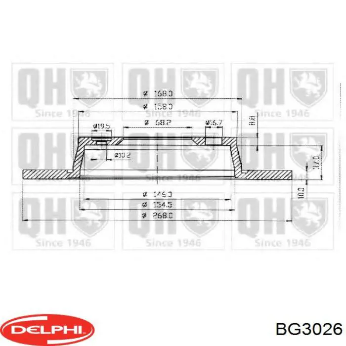 Купить BG3026 Delphi Диск тормозной задний