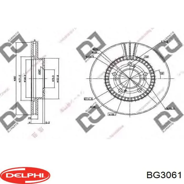Купить BG3061 Delphi Ротор тормозной