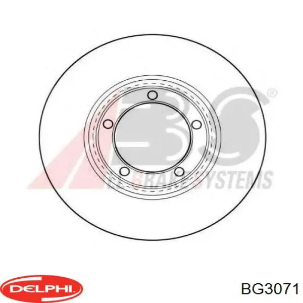 BG3071 Delphi диск тормозной передний
