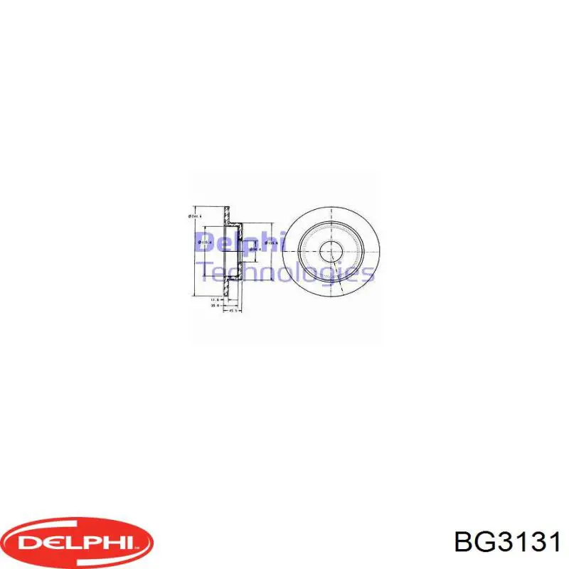 Тормозные диски BG3131 Delphi