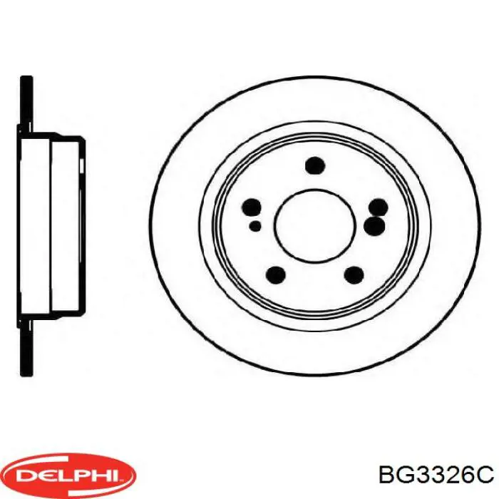 BG3326C Delphi диск тормозной задний