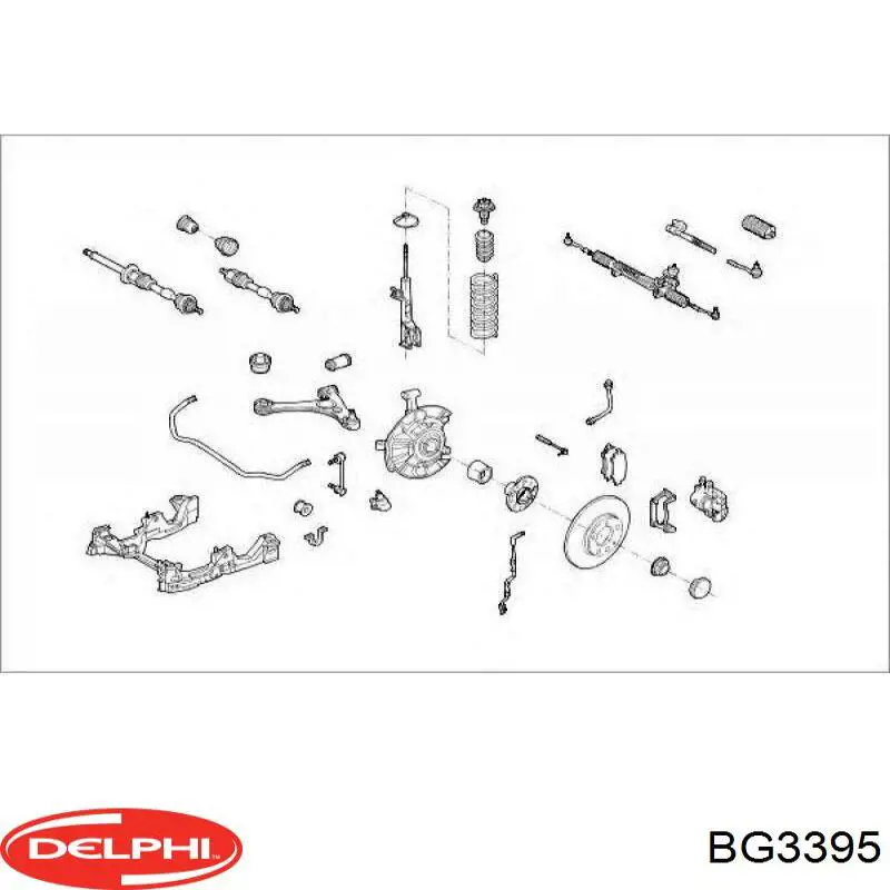 Передние тормозные диски BG3395 Delphi