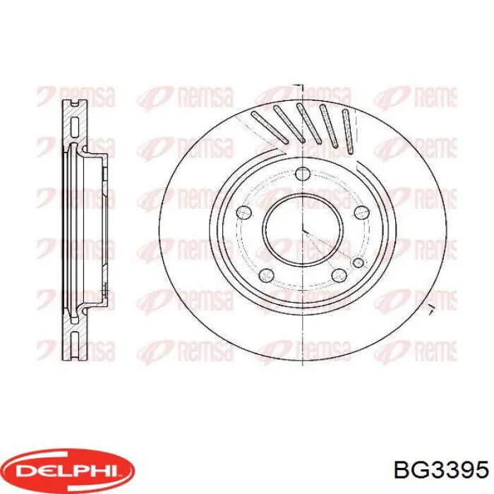 Тормоз дисковый передний Delphi BG3395 цена, от 30.73 USD