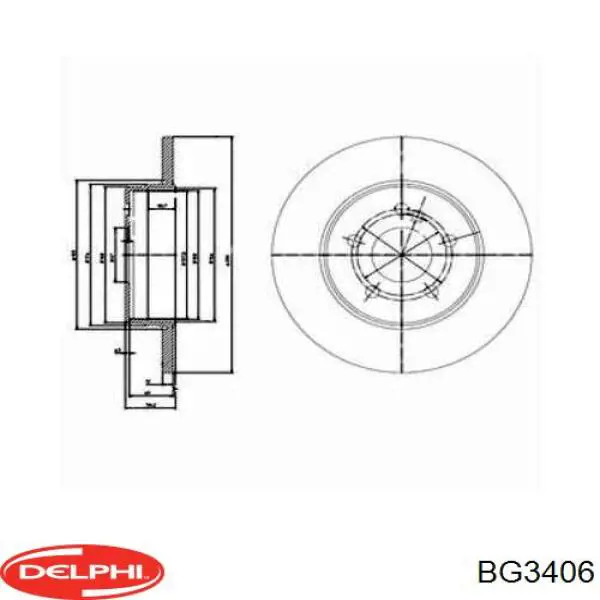 BG3406 Delphi Дисковый тормоз