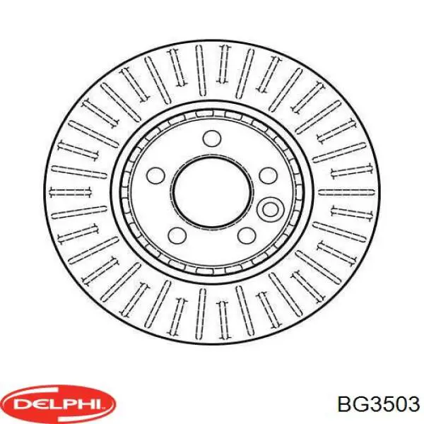 Передние тормозные диски BG3503 Delphi