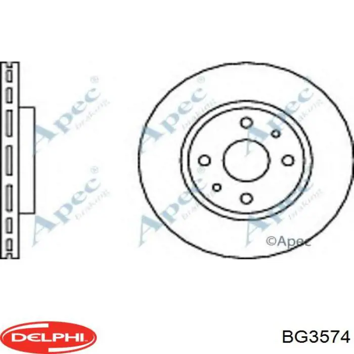 BG3574 Delphi диск тормозной передний