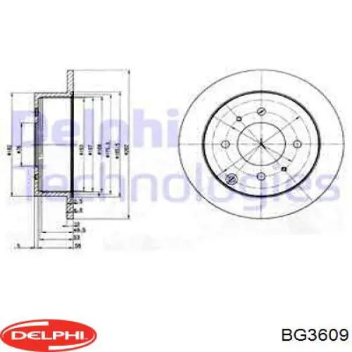 Disco do freio traseiro Delphi BG3609 preço, a partir de 38,99 USD