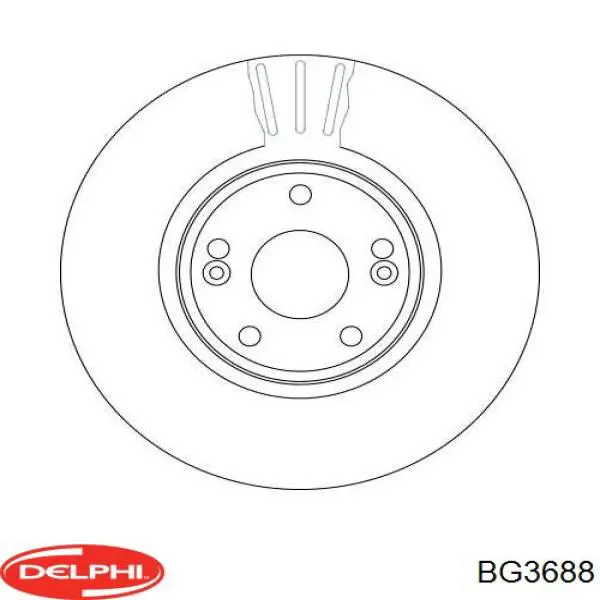 BG3688 Delphi Диск тормозной передний