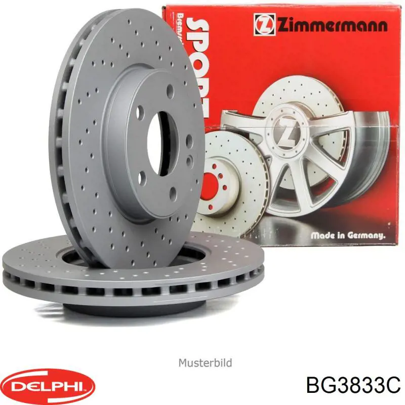 Тормоз дисковый передний Delphi BG3833C цена, от 36.51 USD