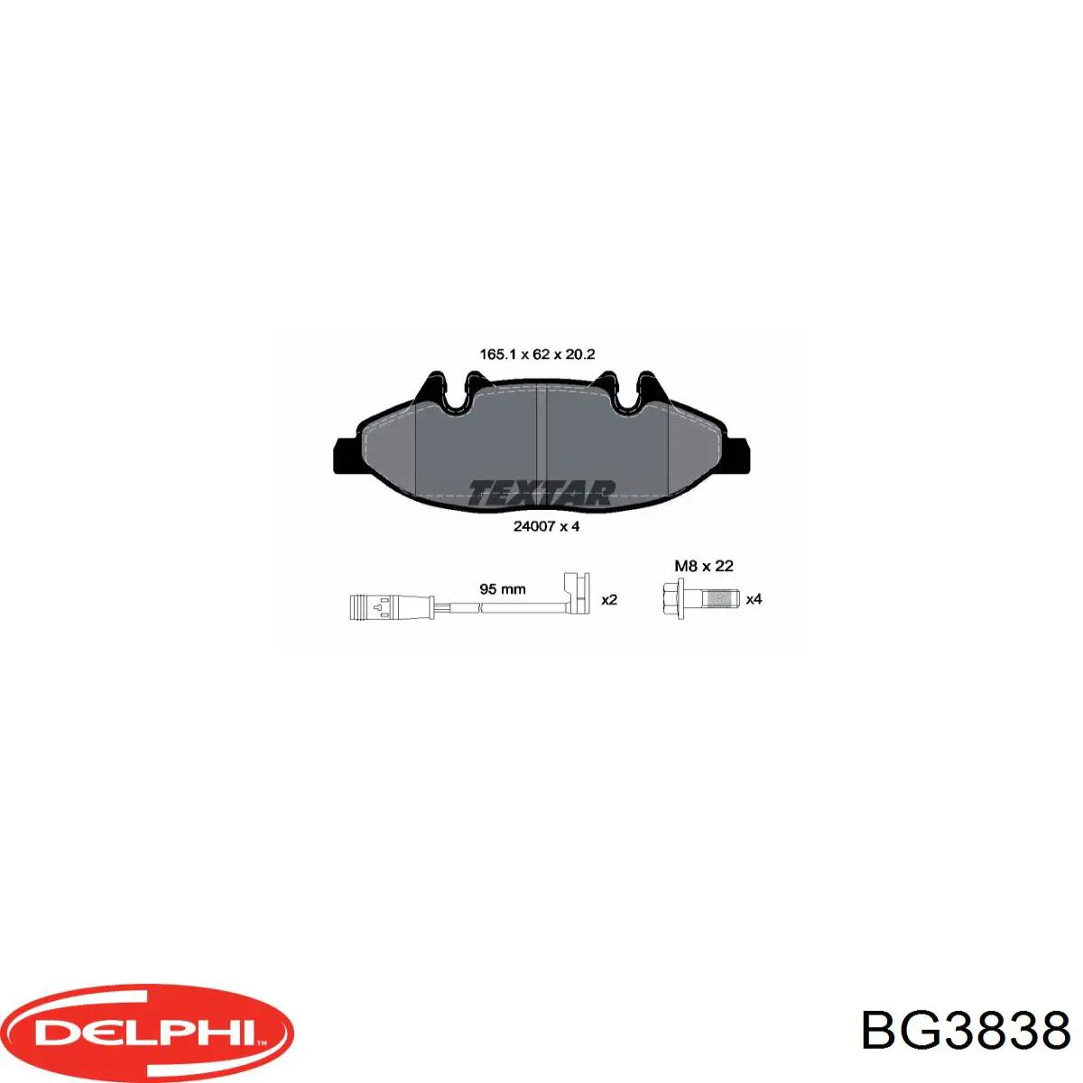 Передний тормозной диск Delphi BG3838