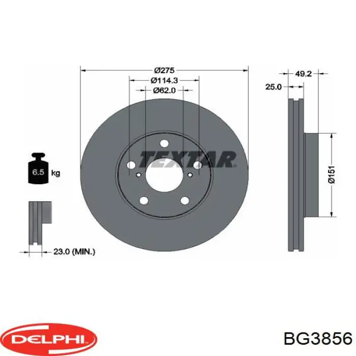 Купить BG3856 Delphi Ротор тормозной