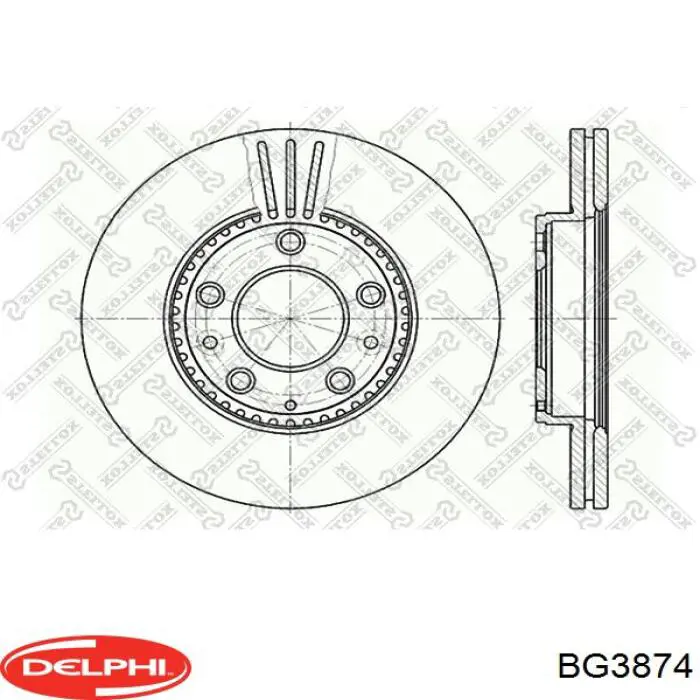 Передний тормозной диск Delphi BG3874