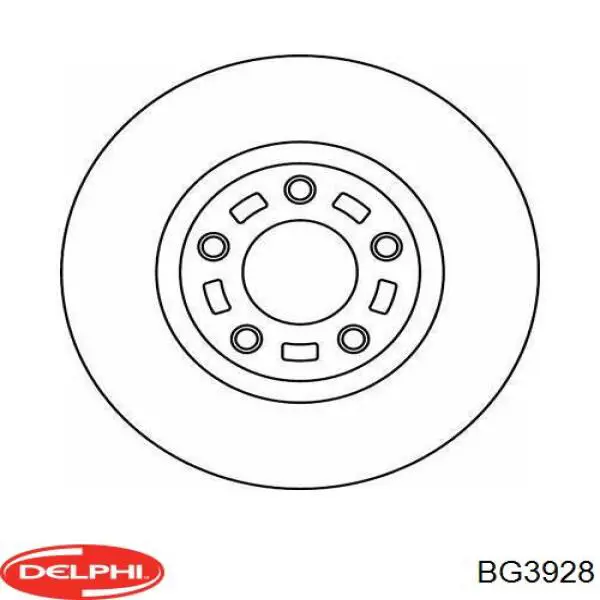 Передние тормозные диски BG3928 Delphi