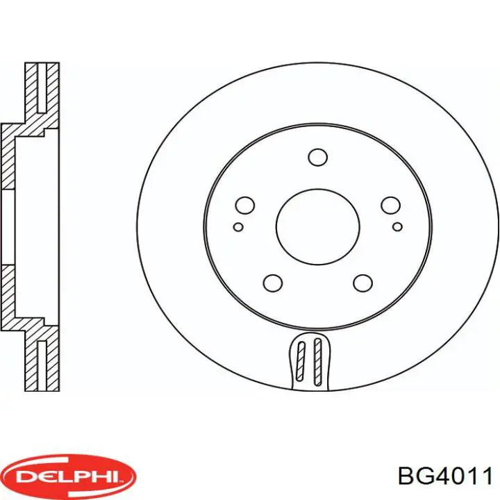 Передние тормозные диски BG4011 Delphi
