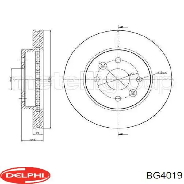Купить BG4019 Delphi Ротор тормозной
