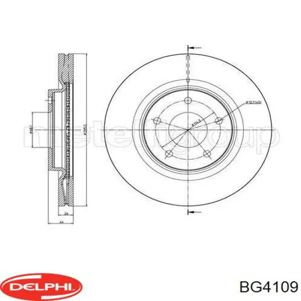 Купить BG4109 Delphi Ротор тормозной