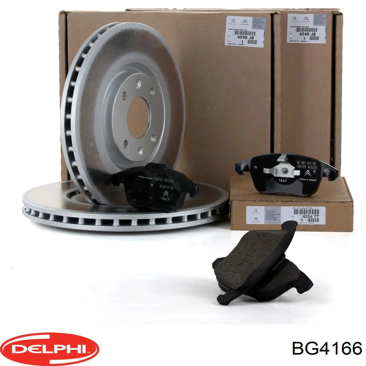 Передние тормозные диски BG4166 Delphi