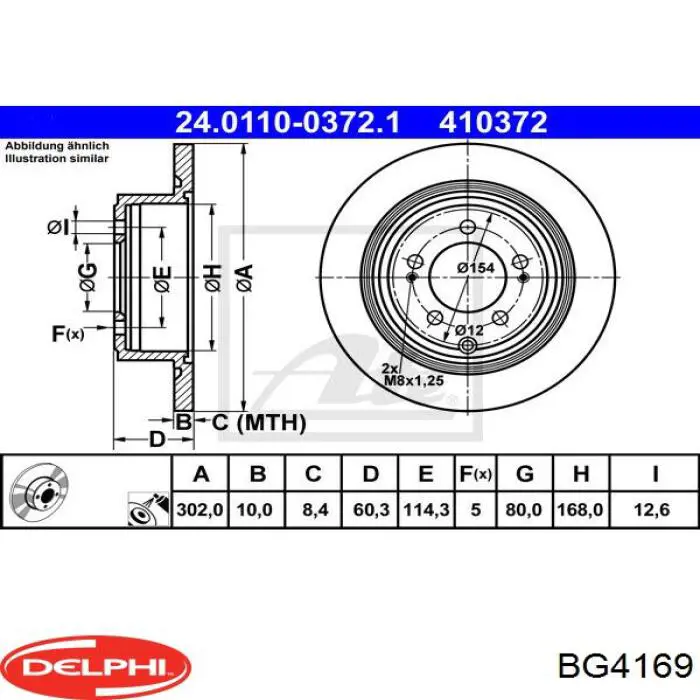 Тормозные диски BG4169 Delphi