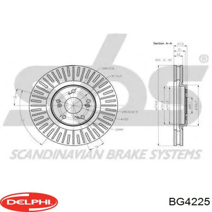 Купить BG4225 Delphi Ротор тормозной