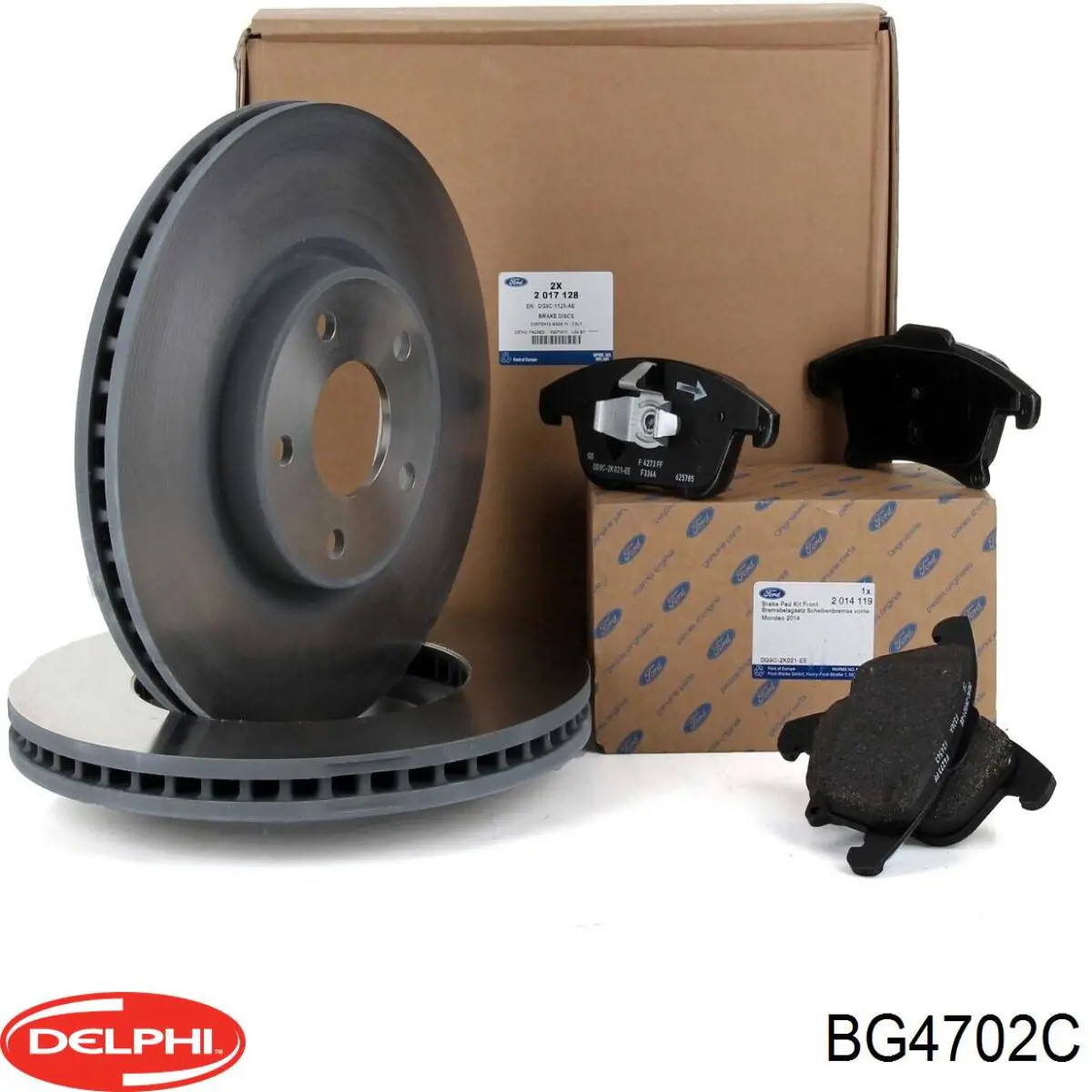 Тормоз дисковый передний Delphi BG4702C цена, от 54.96 USD
