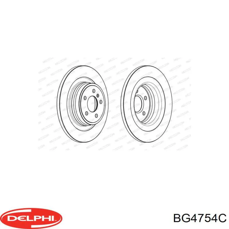 Купить BG4754C Delphi Диск тормозной задний