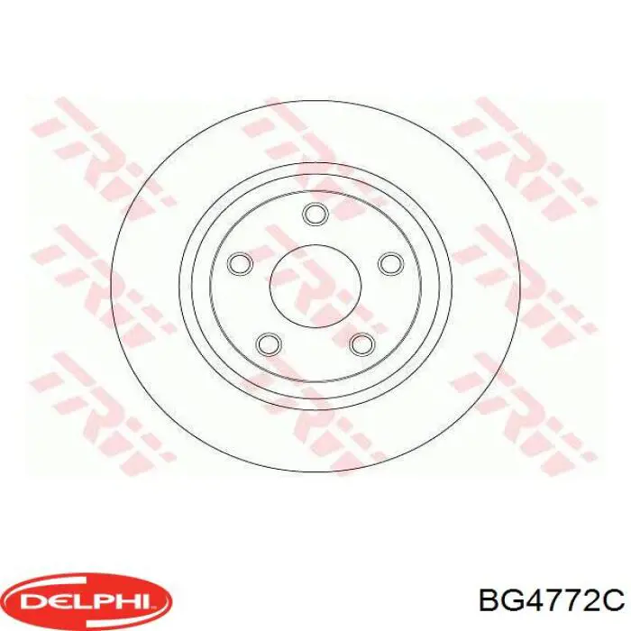 Задний тормозной диск Delphi BG4772C цена, от 55.20 USD
