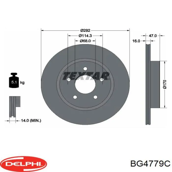 BG4779C Delphi Дисковый тормоз