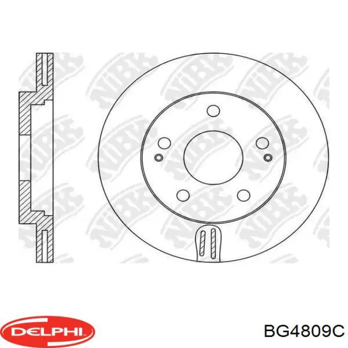 Тормоз дисковый передний Delphi BG4809C цена, от 46.91 USD