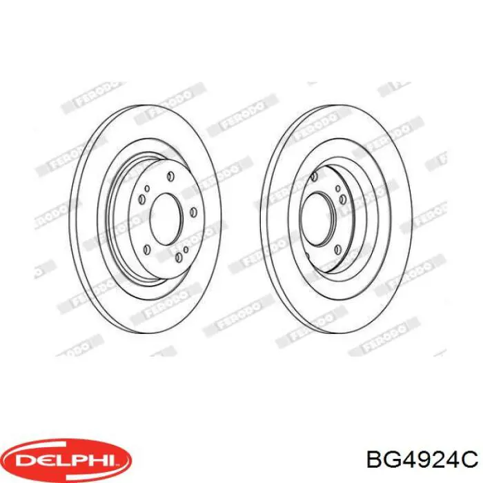 Задний тормозной диск Delphi BG4924C цена, от 41.32 USD