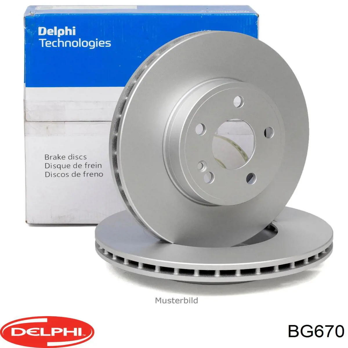 BG670 Delphi диск тормозной передний