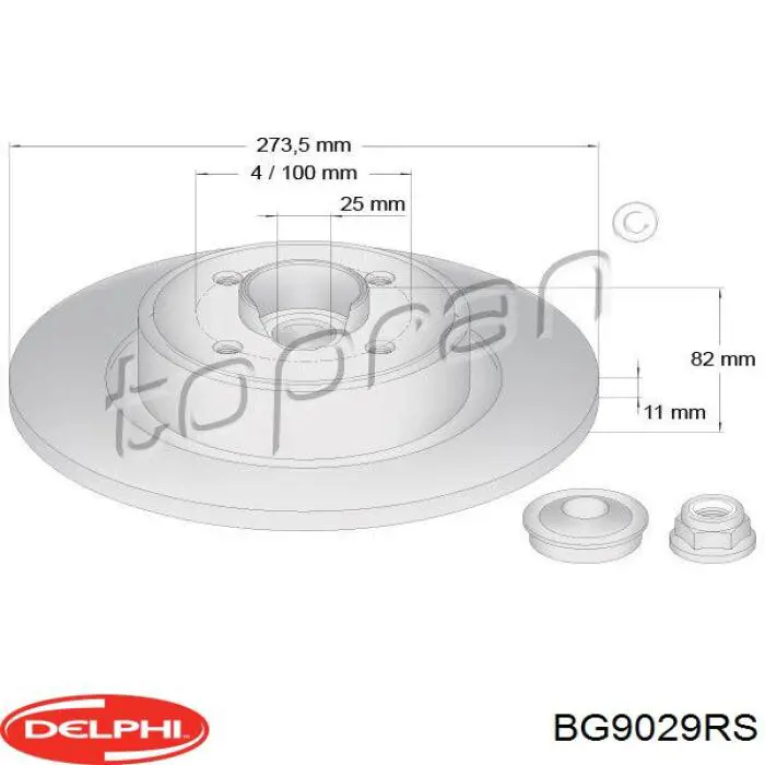BG9029RS Delphi Дисковый тормоз
