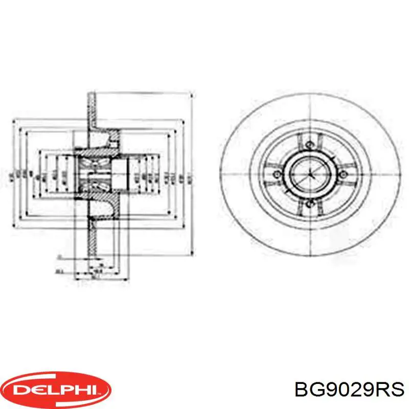 Купить BG9029RS Delphi Диск тормозной задний