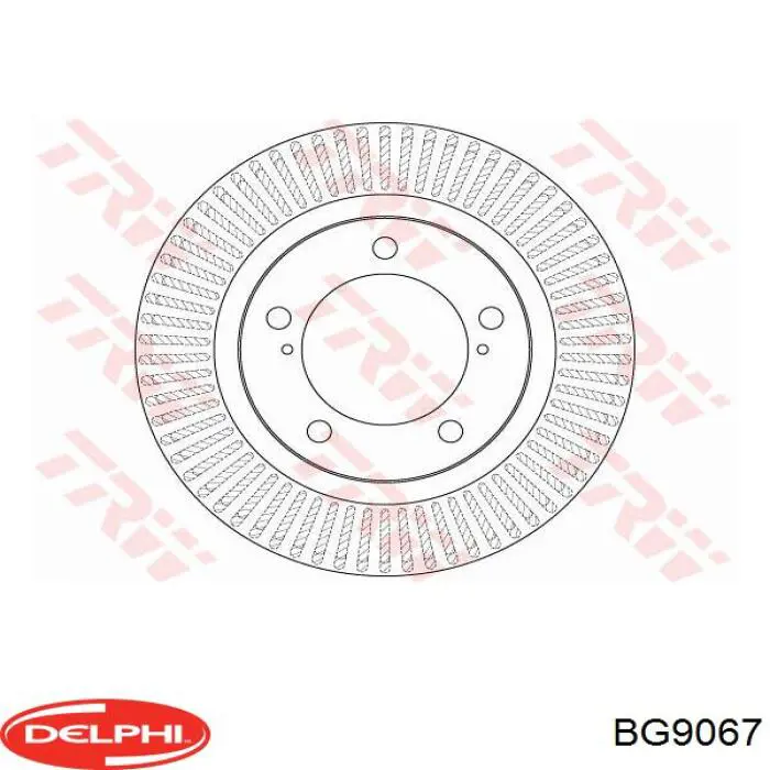 BG9067 Delphi disco do freio dianteiro