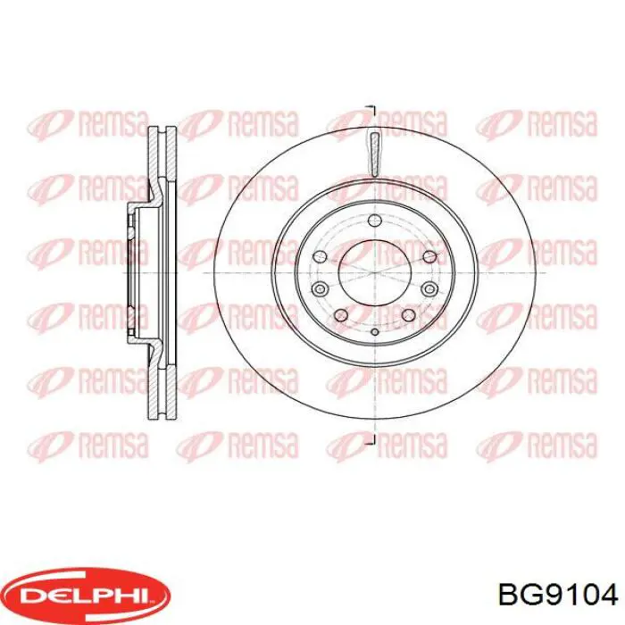 Compre BG9104 Delphi Disco do freio dianteiro