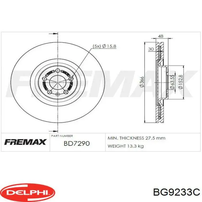 Купить 563477JC Jurid/Bendix Ротор тормозной