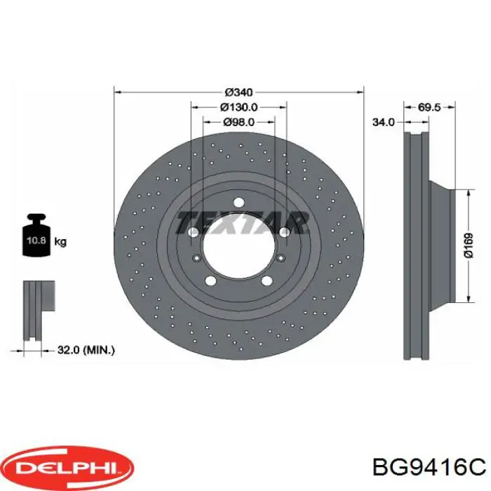 Передние тормозные диски ADBP430056 Blue Print