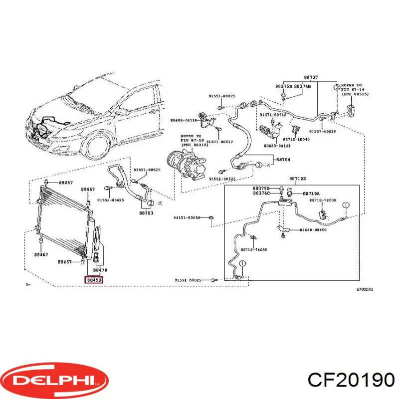 Купить CF20190 Delphi Радиатор системы охлаждения кондиционера