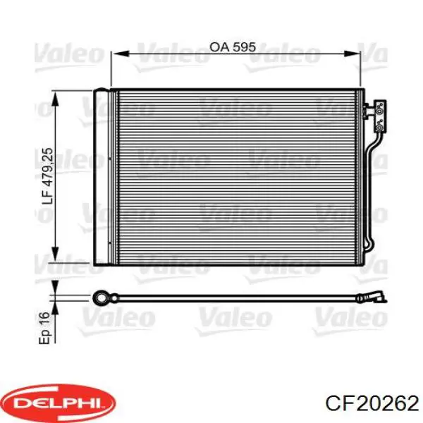 Радиатор кондиционера CF20262 Delphi