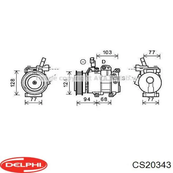 CS20343 Delphi Компрессор хладагента
