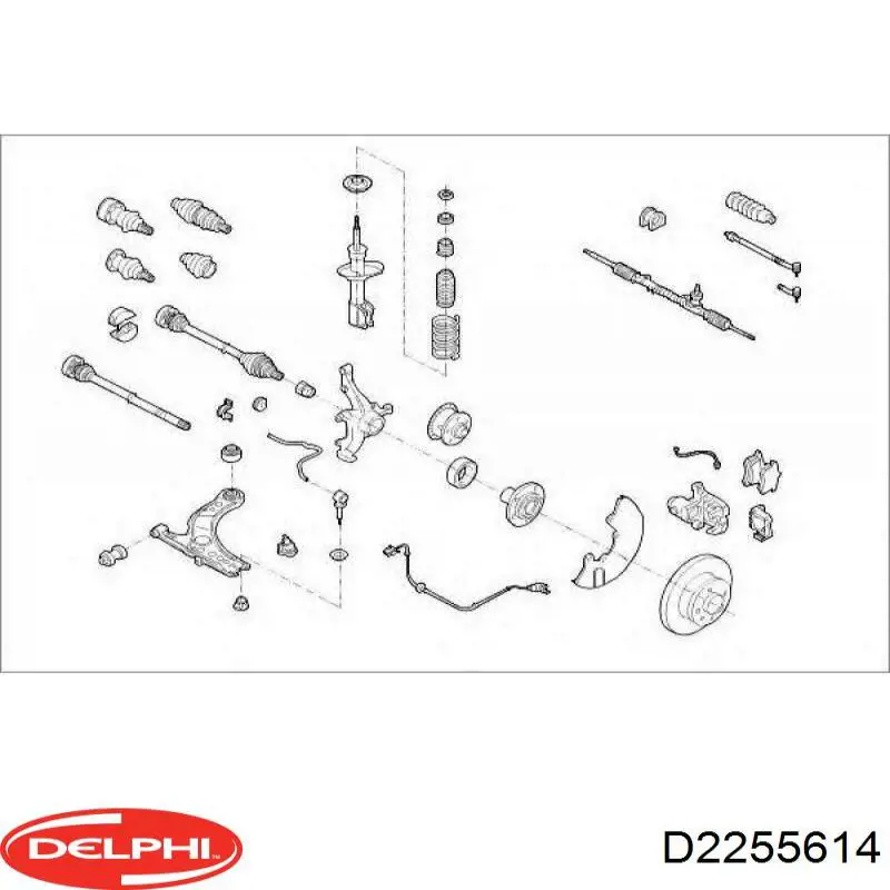 D2255614 Delphi амортизатор передний