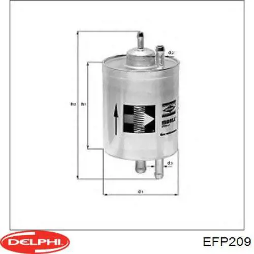 Фильтр топливный Delphi EFP209