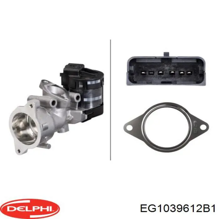 Клапан EGR, рециркуляции газов Delphi EG1039612B1