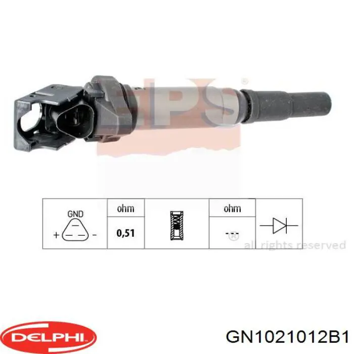 Купить GN1021012B1 Delphi Катушка зажигания