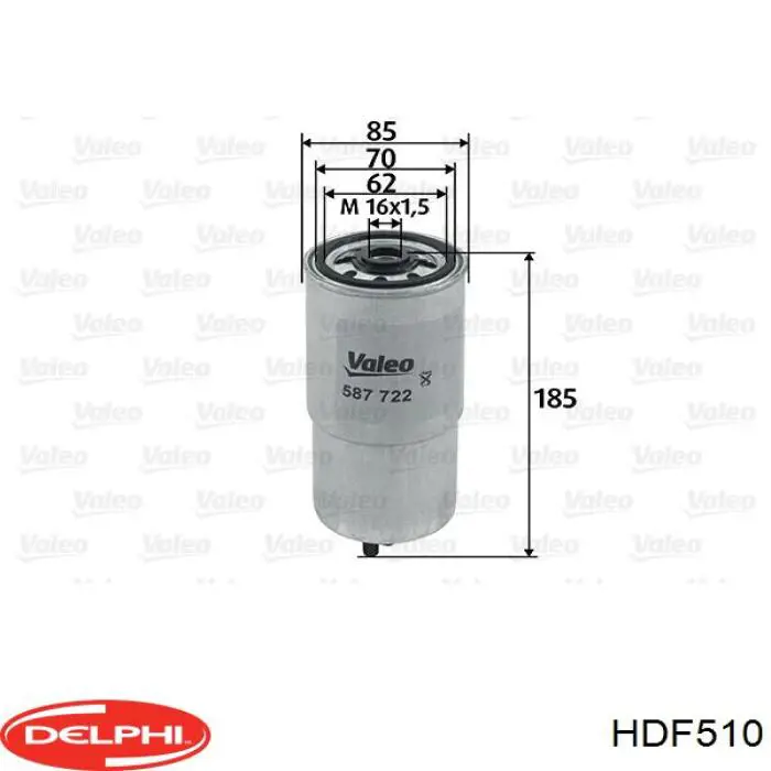 HDF510 Delphi топливный фильтр