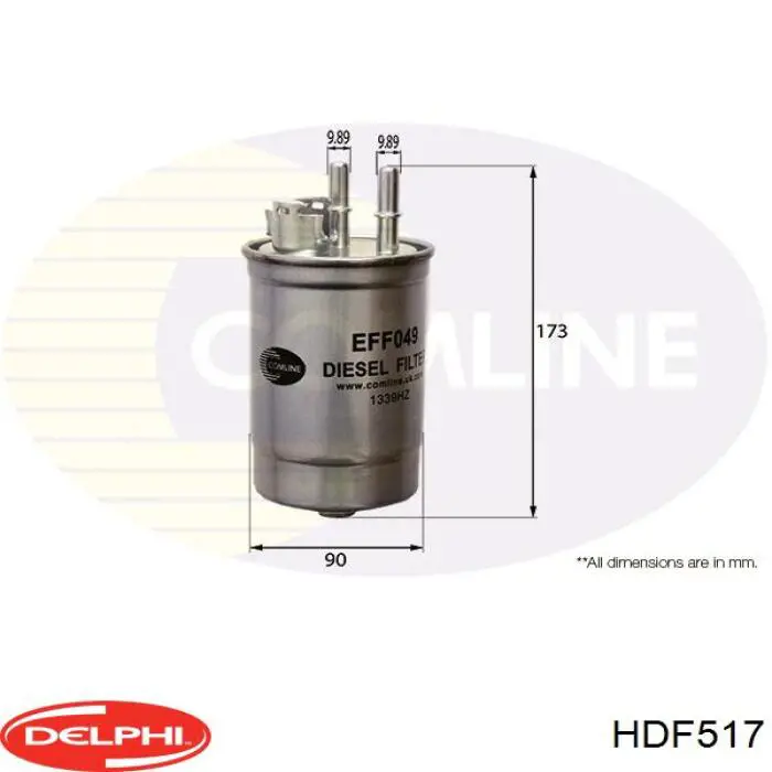 Filtro combustible HDF517 Delphi