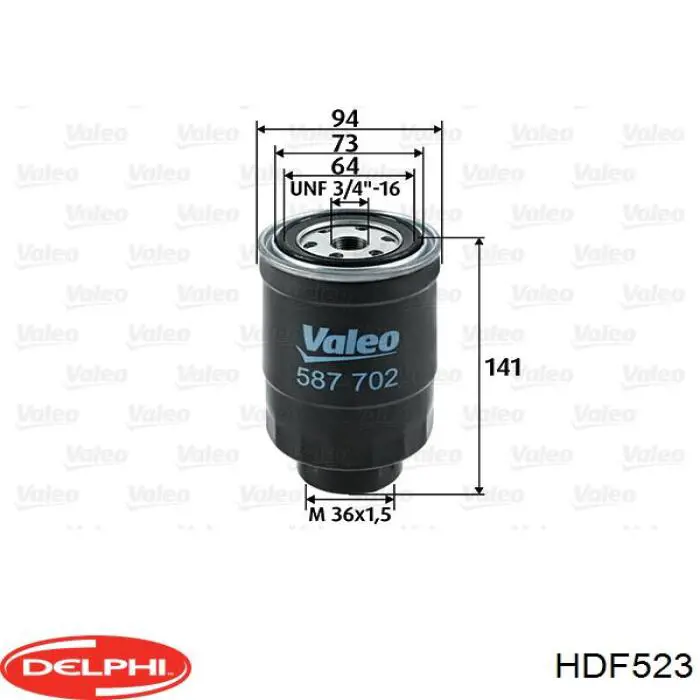 HDF523 Delphi топливный фильтр