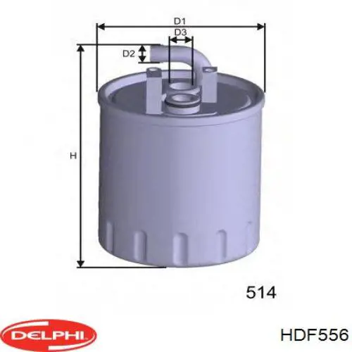 Фильтр тонкой очистки топлива Delphi HDF556 цена, от 12.75 USD
